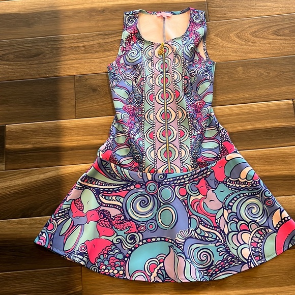 Lilly Pulitzer Melia Dress Size XS New Without Tags Multi Sea Jewels Pattern - Picture 2 of 6
